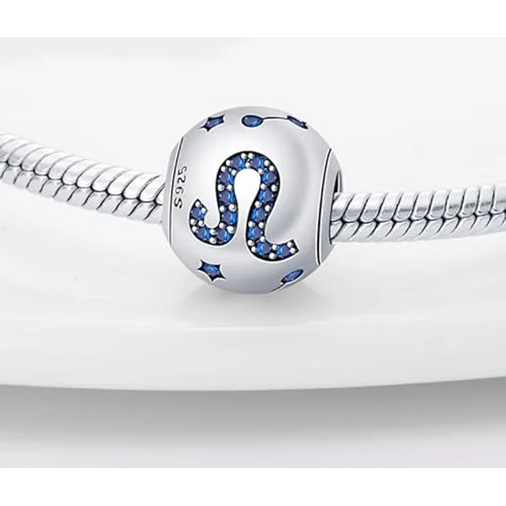 Pandach Damen Charm Anhänger Sternzeichen, 925 Sterling Silber mit Zirkonia, 12 Charms Beads für Pandora Armband und Halskette, geeignet für Frauen und Mädchen – Bild 2