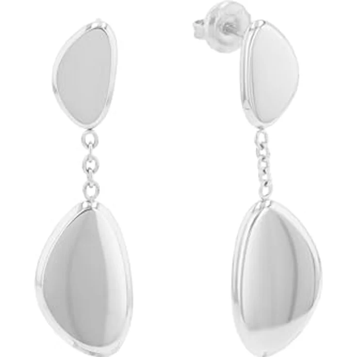 s.Oliver Ohrhänger Edelstahl Damen Ohrschmuck, gravierbar, 3,8 cm, Silber, in Schmuck Geschenk Box, 2035526 – Bild 1