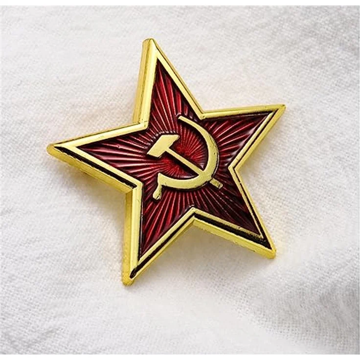AOTEMAN Roter Stern Hammer und Sichel Brosche, kommunistische Anstecknadel aus hochwertiger Legierung mit stabiler Nadel, modisches Accessoire für Unisex – Bild 2