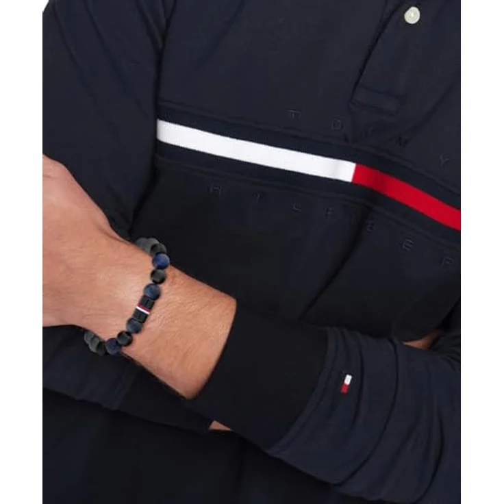 Tommy Hilfiger Jewelry Armband mit Sodalith-, Hämatit- und schwarzem Onyx, maskulines Design, 18,5 cm Innenumfang – Bild 3