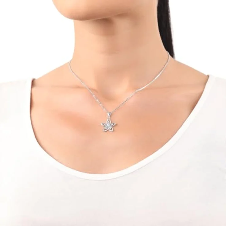 Amor Motivanhänger Blume, 925 Sterling Silber mit Zirkonia, 2,4 cm, Geschenkbox, 2023215 – Bild 2