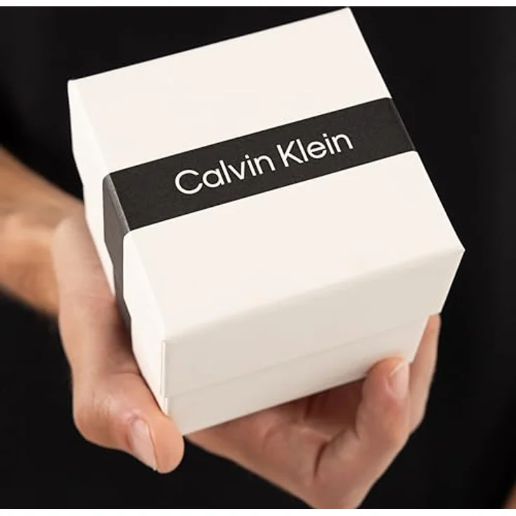 Calvin Klein INDUSTRIAL FACETS Herren-Armband, Schwarzes Leder mit Edelstahlverschluss, 18,5 cm plus 1 cm Verlängerung – Bild 4