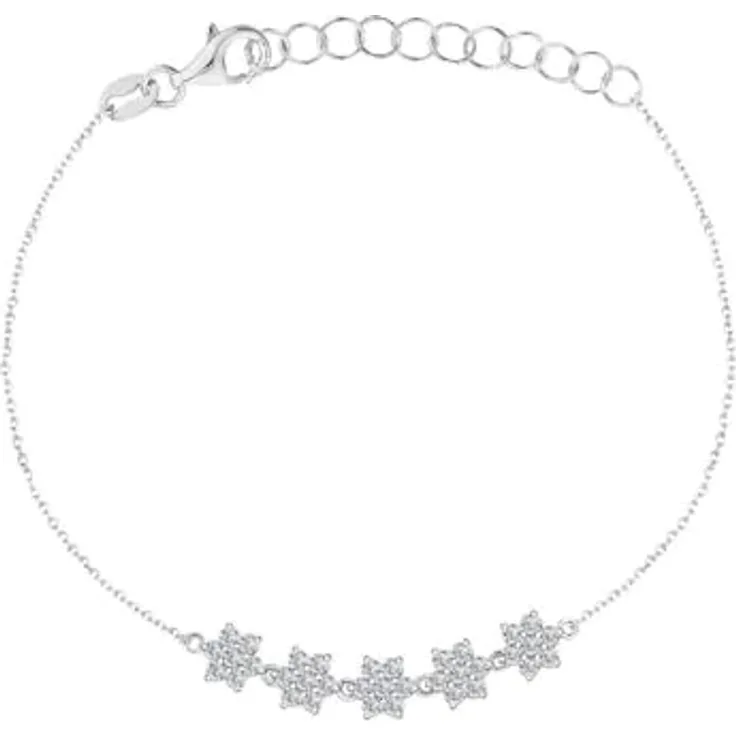 CHRIST Damen-Armband 925er Silber, recycelter Zirkonia, One Size