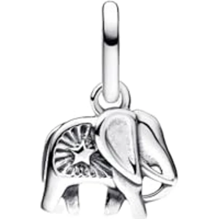 Pandora ME Türkisfarbener Elefant Mini-Charm-Anhänger aus Sterling Silber mit künstlichem Türkis, kompatibel mit ME und Moments Kollektion, 793858C01 – Bild 3