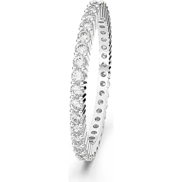 Swarovski Matrix Vittore Ring, Damenring mit Rundschliff, Weiß, Silberfarbenes Finish – Bild 4