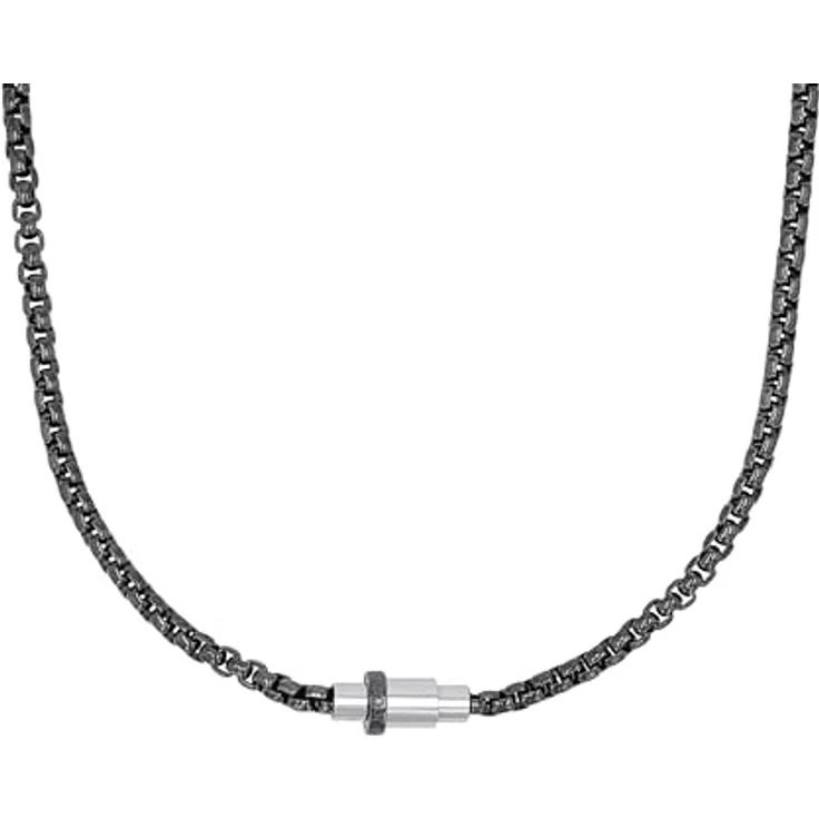 JOOP! Edelstahl Halskette für Herren, 60 cm, Silber mit praktischen Gewindeverschluss, in Schmuck Geschenk Box – Bild 1