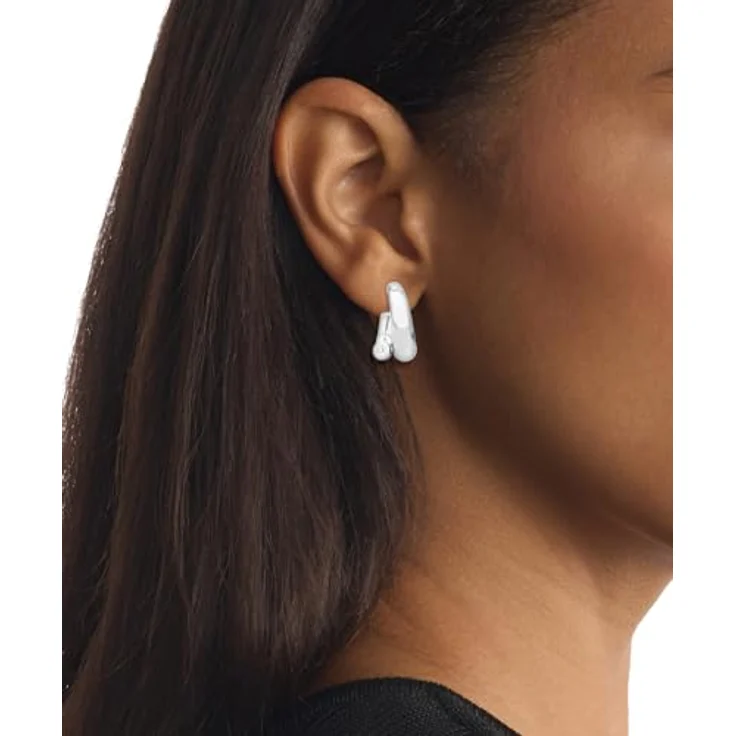 Calvin Klein CK SPIRAL Damen Ohrringe aus Edelstahl, moderne Eleganz mit poliertem Finish, 2 cm hoch, Schmetterlingsverschluss – Bild 4