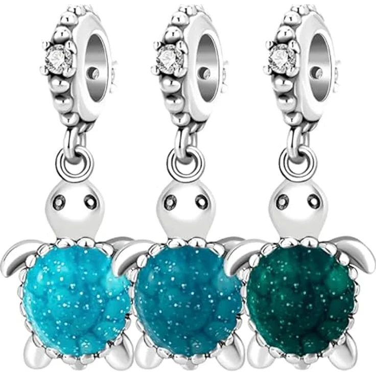 LNQOBU 925 Sterling Silber Glow in the Dark Glühwürmchen Charm, Farbwechselndes Chamäleon Bead für Damenarmbänder und Halsketten – Bild 3