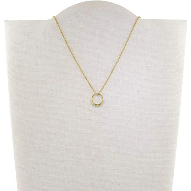 trendor Taufring Gold 333 mit echtem Rubin, goldplattierte Kette 40 cm, Damen-Halskette 39460-40 – Bild 5