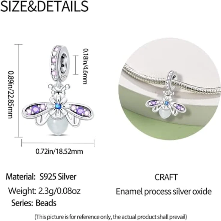 HappyStar 925 Sterling Silber Star Wars Harry Charms, Dangle Anhänger für Pandora Armbänder, inkl. gratis Isolationsperle, ideales Geschenk für Frauen und Mädchen – Bild 4