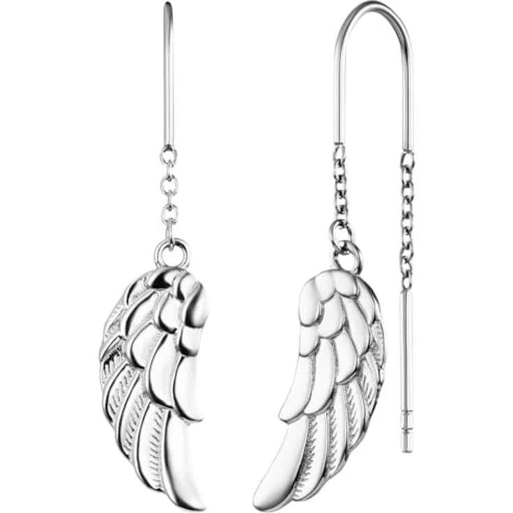 Engelsrufer ERE-FLYWING, Damen Ohrhänger aus Sterling Silber mit Flügel Anhänger, nickelfrei, 8mm, Hakenverschluss – Bild 1