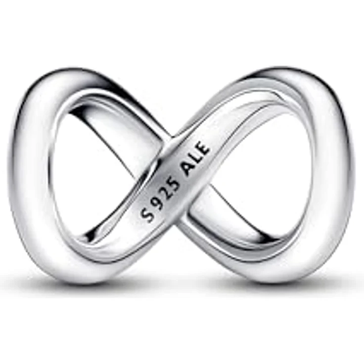 Pandora 793243C00 Charm Für Immer & Ewig, Bead-Charm aus 925 Sterlingsilber mit Unendlichkeitssymbol und Gravuren "Family" und "Forever and Always" – Bild 2
