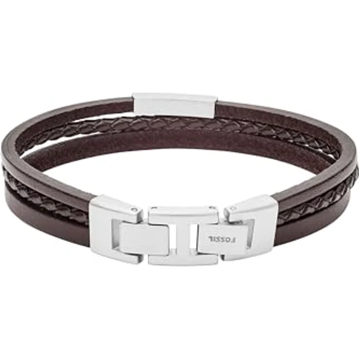 Fossil Armband JF03323040, Lederarmband mit 18 cm Länge und 1,5 cm Verlängerung – Bild 1
