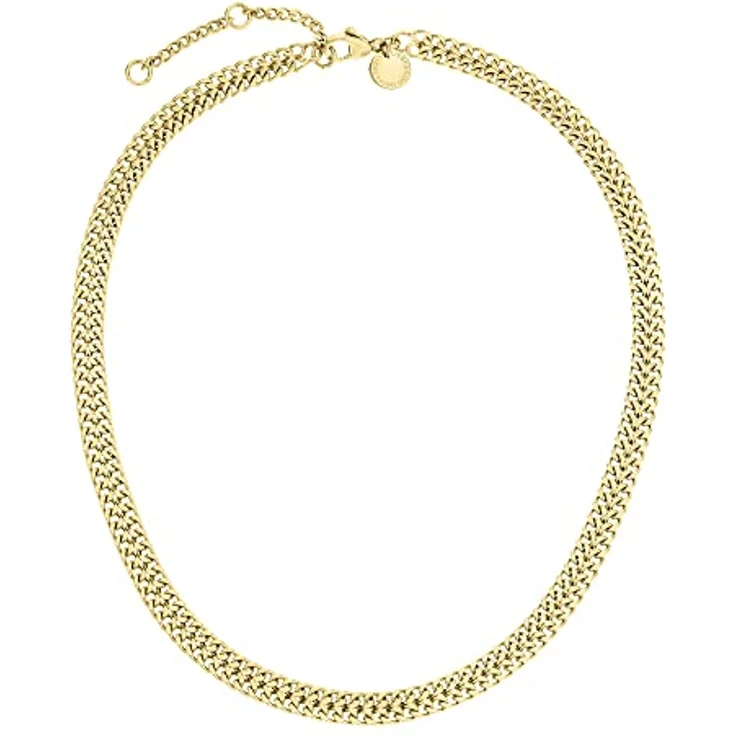 LIEBESKIND Berlin Halskette LJ-0995-N-45, geflochtene Edelstahl-Kette in IP Gold, 45 cm mit Karabinerverschluss – Bild 2