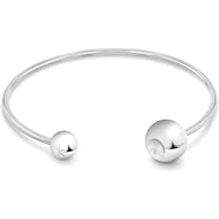 Calvin Klein Offenes Bangles Armband SCULPTURAL BUBBLES aus Edelstahl, 6 x 5,1 cm, modernes Design, glänzendes Finish – Bild 1