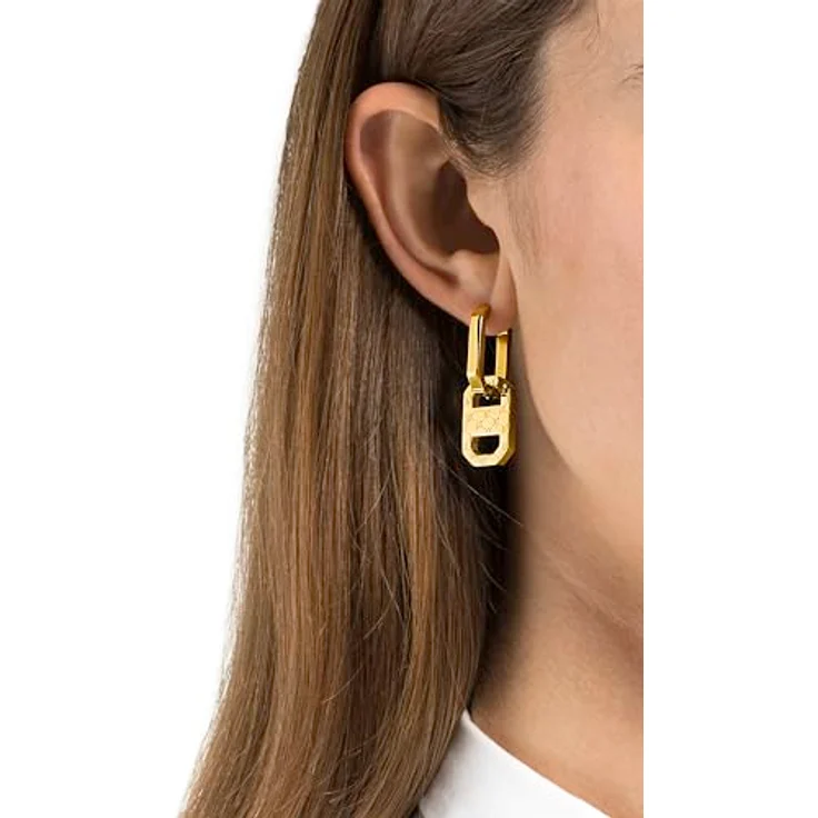 JOOP! Creolen Edelstahl Damen Ohrschmuck, 1,7 cm, Gold, mit Scharnierverschluss in Geschenkbox, 2035137 – Bild 2