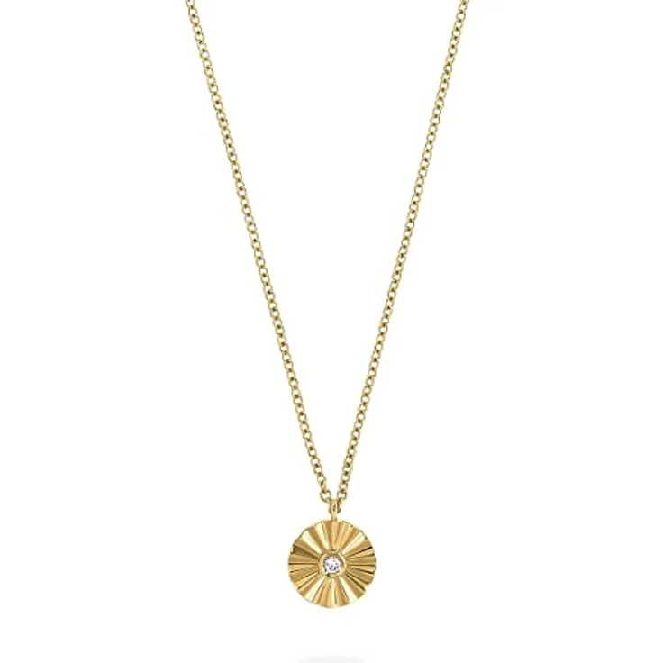 CHRIST Damen-Halskette 375er Gelbgold mit 1 Diamant, 45 cm, Gelbgold 32021470 – Bild 1