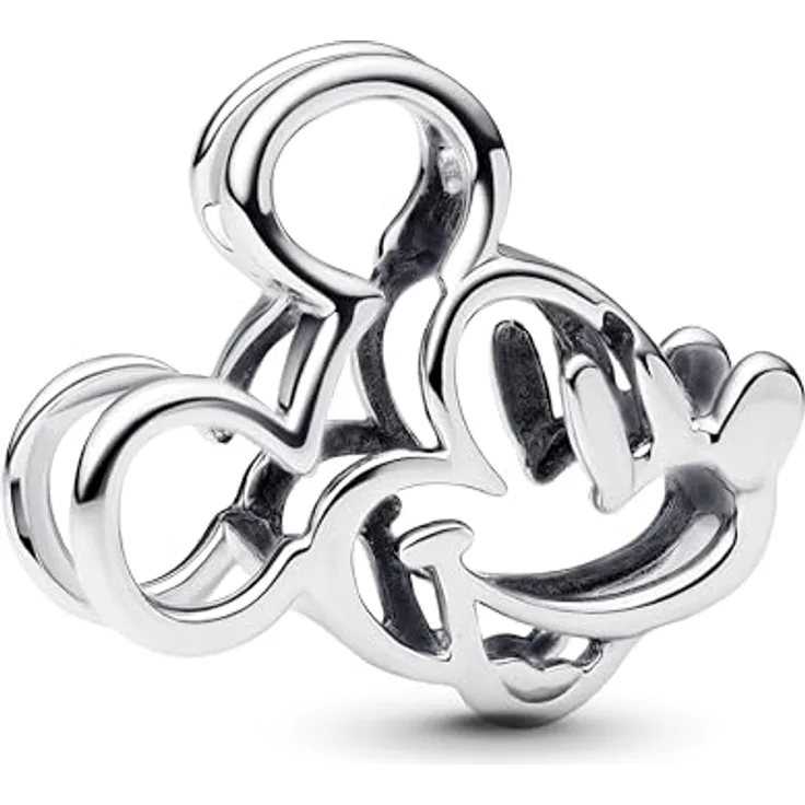 PANDORA Funkelnde Sternschnuppe Charm, Sterling Silber mit 14k Vergoldung und Zirkonia, Maße: 10 x 11,6 x 11,2 mm, kompatibel mit Moments, 762202C01
