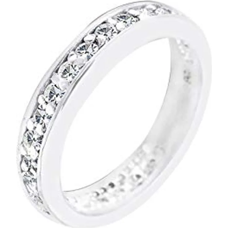 Elli Damen Verlobungsring, Edel mit Kristallen in 925 Sterling Silber, handgefertigt, anlaufgeschützt
