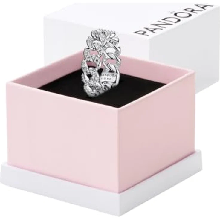 Pandora 193557C01 Kettenring für Damen, 925 Sterlingsilber mit Pavé Zirkonia, aus der Timeless Kollektion, Ringgröße 52 (16,6) – Bild 1