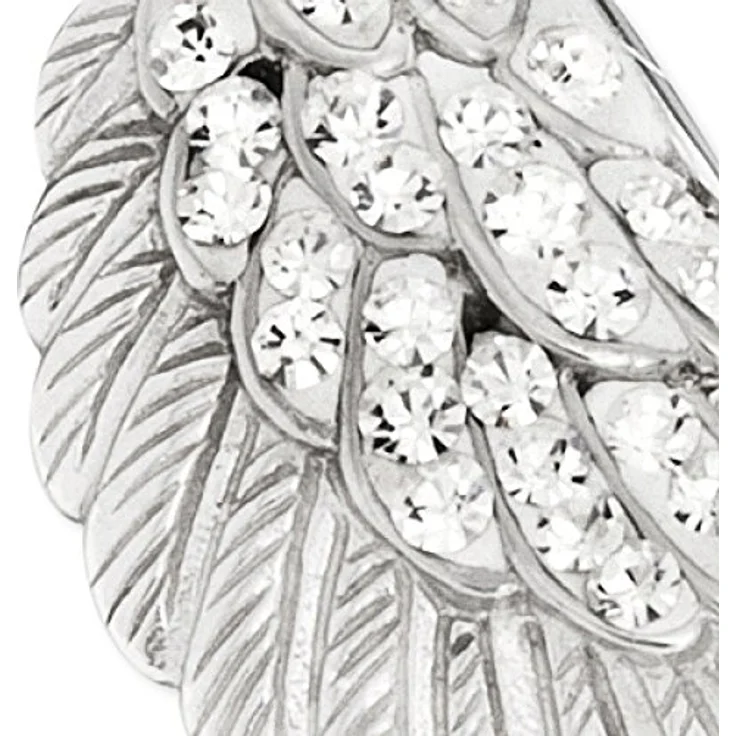 Engelsrufer Flügel Anhänger, 925er-Sterlingsilber mit weißen Kristallen, 29 mm – Bild 2