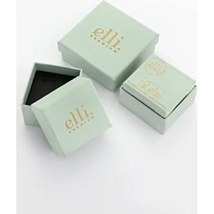 Elli Damenring Twisted Gedreht Basic Minimal Look in 375 Gelbgold, handgefertigt mit Geschenkschachtel – Bild 5