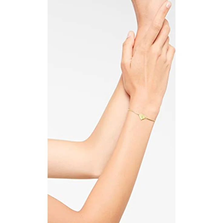 LIEBESKIND Damen Armband Herz, goldplattierter Edelstahl, Venezianerkette, 20 cm – Bild 4