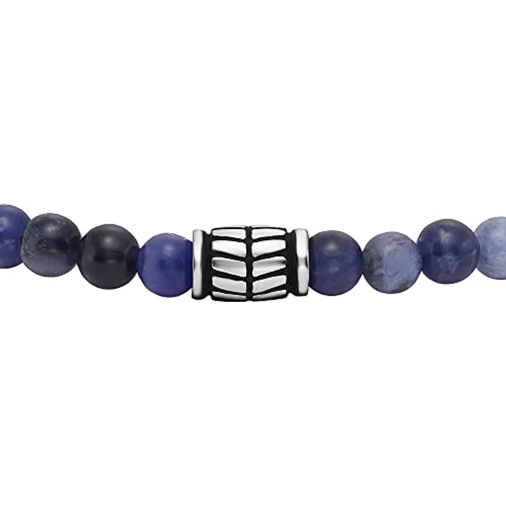 FOSSIL Armband für Männer, Silbernes Edelstahlarmband, Länge 250mm, Breite 4mm, JF04414040, mit Schiebereglerverschluss – Bild 2