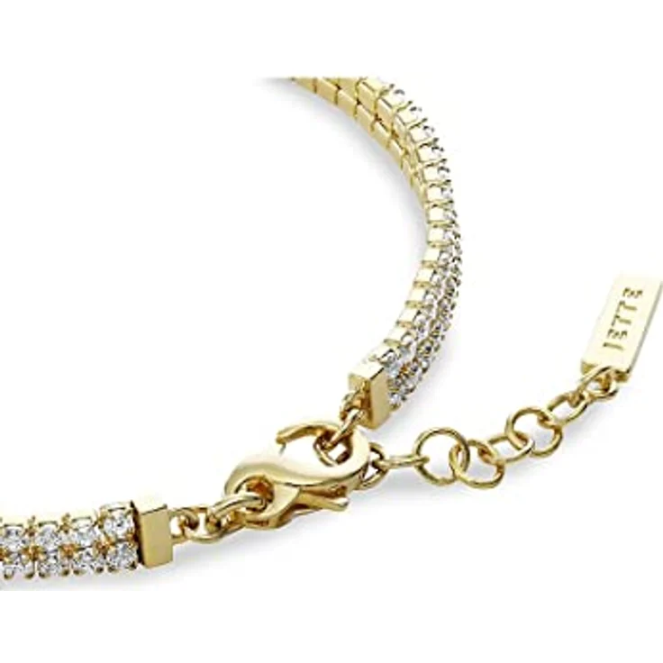 JETTE Damen-Armband 925er Silber mit 123 Zirkonia, One Size, Gelbgold 32017440 – Bild 3