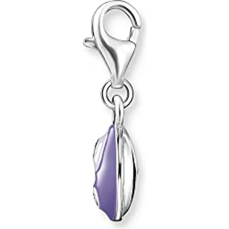 THOMAS SABO Charm-Anhänger Yin & Yang, 925er Sterlingsilber mit violettgetönten Zirkoniasteinen, 23 x 10 mm, 1918-041-13 – Bild 2