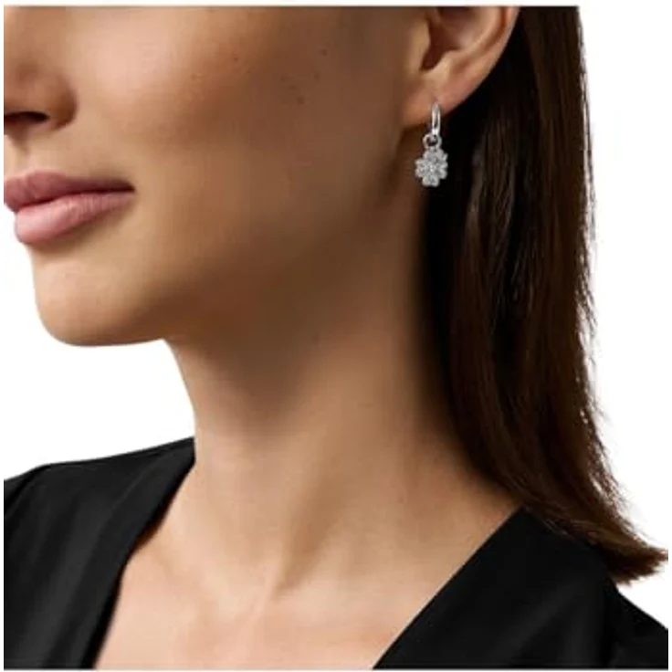 Emporio Armani Damen-Ohrringe, Creolenring aus Edelstahl mit Faltschließe, Altsilber – Bild 5