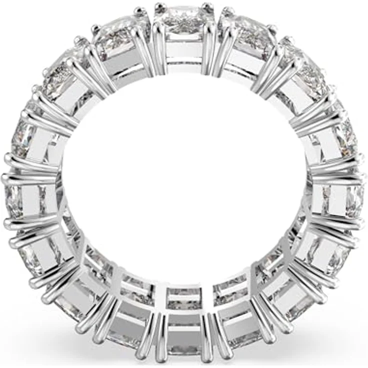 Swarovski Matrix Vittore Ring, Rechteckschliff, Weiß, Rhodiniert, eleganter Damenring für raffiniertes Understatement – Bild 4