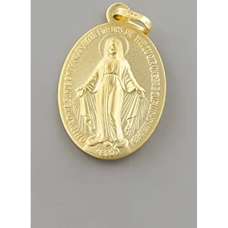 trendor Milagrosa Anhänger 585 (14K) Gold Medaille Madonna, beidseitig geprägt, 20 x 15 mm, stilvolle Geschenkidee für Damen und Herren – Bild 3