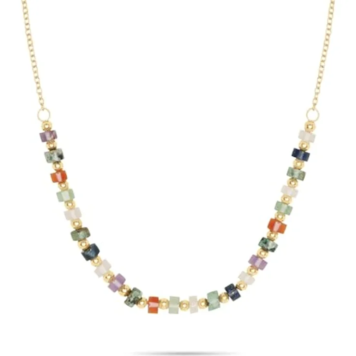 s.Oliver Necklace - Elegante Ankerkette aus poliertem Edelstahl in IP Gold, 47 cm, wasserfest & hautfreundlich