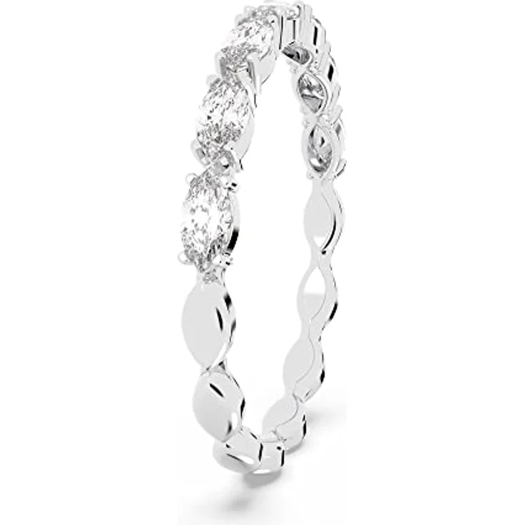 Swarovski Matrix Vittore Marquise Ring, Weiss, rhodiniert mit schimmernden Schmucksteinen im Marquise-Schliff, Damenring – Bild 3