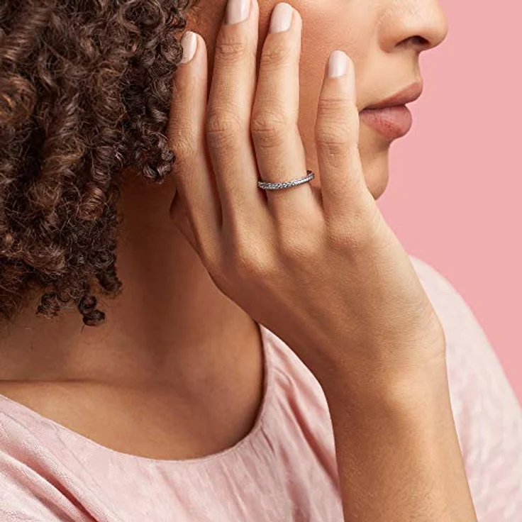 Pandora 190963CZ Damen-Ring Unendliche Herzen, poliertes 925/- Sterling Silber mit Zirkonia, Größe 58/18,5 – Bild 2