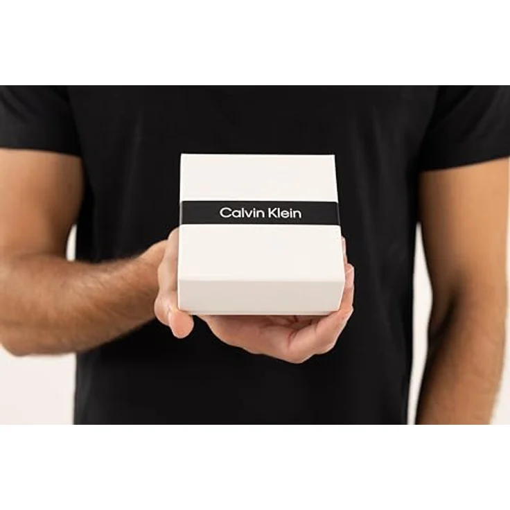 Calvin Klein INDUSTRIAL FACETS Herren-Armband, Schwarzes Leder mit Edelstahlverschluss, 18,5 cm plus 1 cm Verlängerung – Bild 5