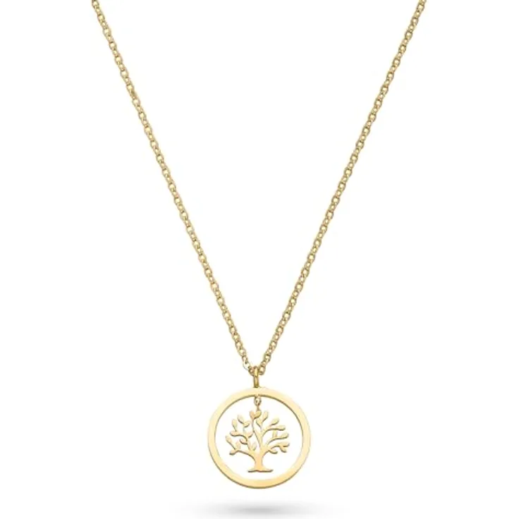 s.Oliver Necklace - Elegante Ankerkette aus poliertem Edelstahl - IP Gold, 47 cm, wasserfest & hautfreundlich