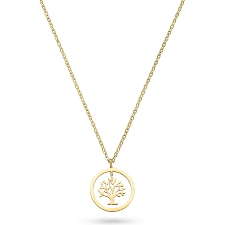s.Oliver Necklace - Elegante Ankerkette aus poliertem Edelstahl - IP Gold, 47 cm, wasserfest & hautfreundlich – Bild 1
