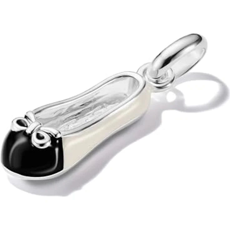 Thomas Sabo Charm Club Connect Charm-Anhänger Ballerina, cremeweiß, aus recyceltem 925er Silber mit filigraner Öse, vielseitig einsetzbar – Bild 2