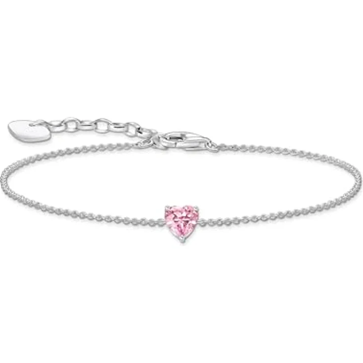 Thomas Sabo A2157-051-9, Armband aus 925 Sterlingsilber mit weißem Zirkonia-Herz für Damen – Bild 1