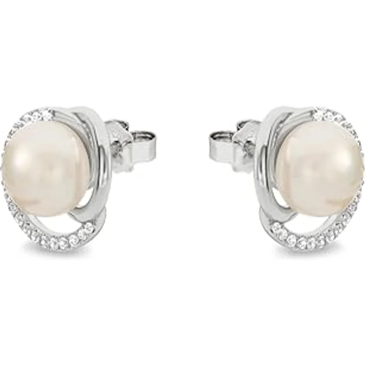 JOOP! Damen Ohrringe, 925 Sterling Silber mit Süßwasserzuchtperle und Zirkonia, 12 mm, Geschenk Box – Bild 5