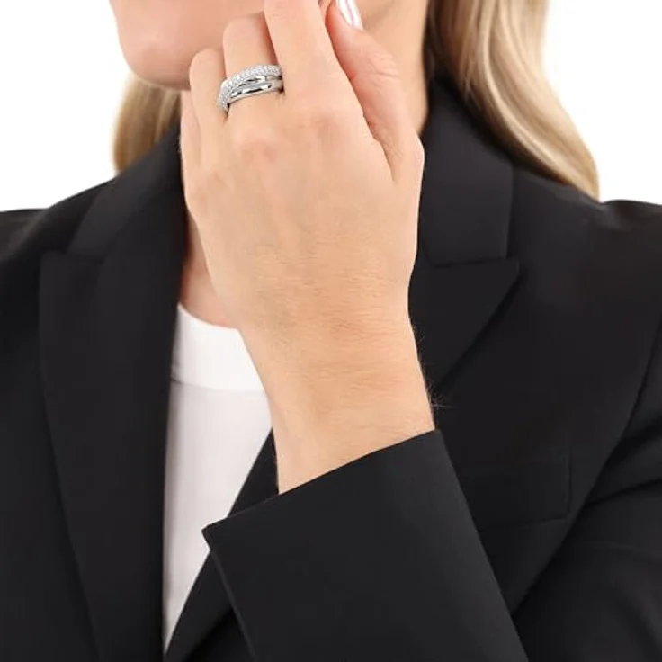 JOOP! Damenring Silber 925, 8 mm mit Zirkonia, Geschenkidee in Schmuck Geschenk Box – Bild 2