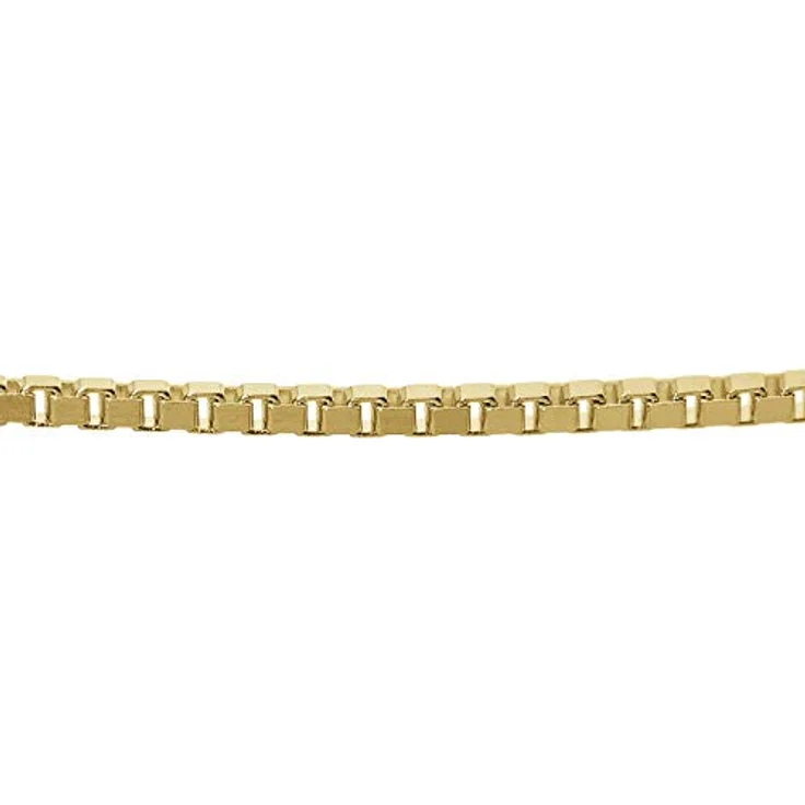 trendor Feine Veneziakette Silber 925 Goldplattiert, filigran mit 0,9 mm Stärke, Damen-Halskette, Made in Germany – Bild 2