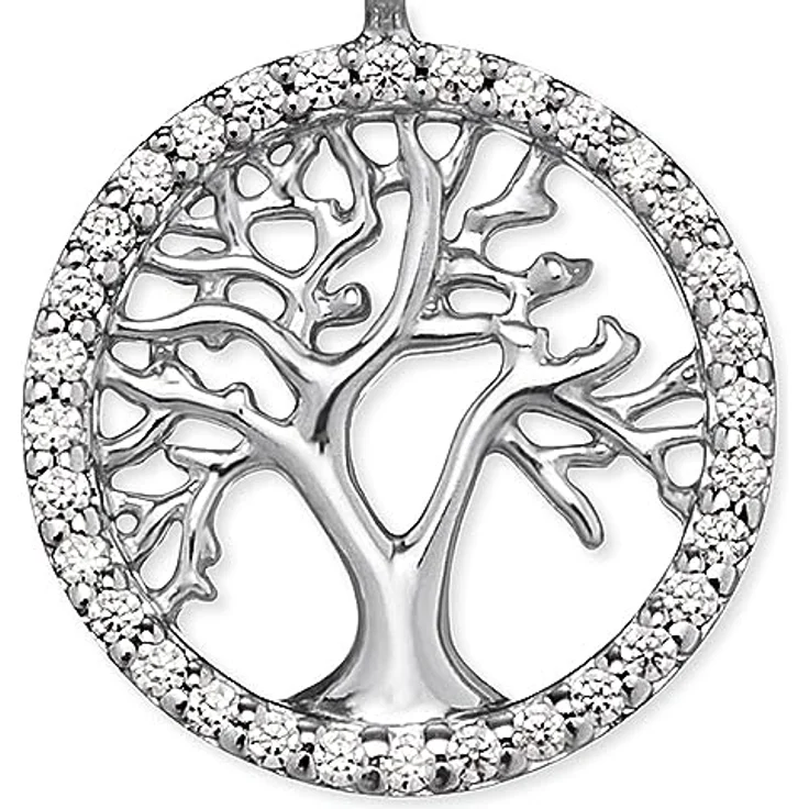 Engelsrufer Damen-Halskette mit Lebensbaum-Anhänger, 925 Sterlingsilber rhodiniert, 40 + 4 cm, Karabinerverschluss – Bild 2