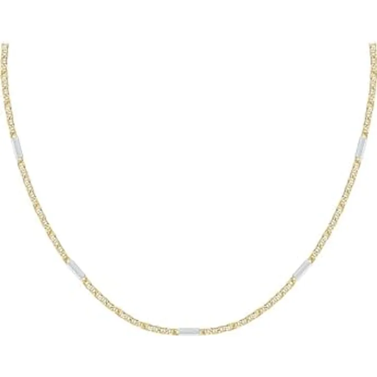 CHRIST Herren-Kette 375er Gelbgold und 375er Weißgold, One Size, zeitloser Schmuck