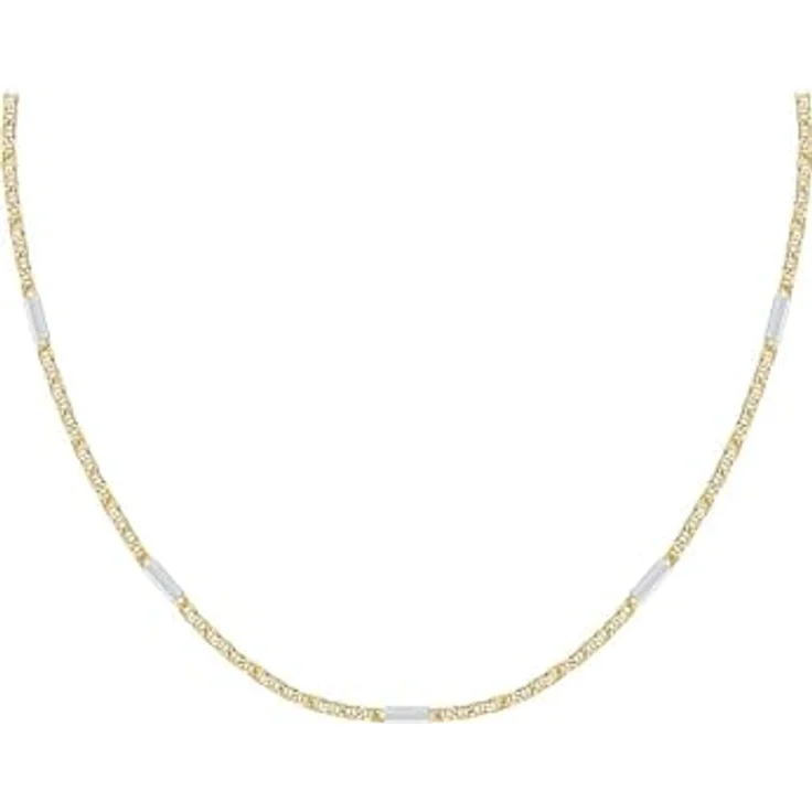 CHRIST Herren-Kette 375er Gelbgold und 375er Weißgold, One Size, zeitloser Schmuck