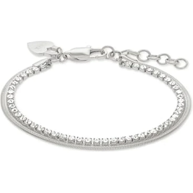 Guido Maria Kretschmer Damen-Armband Edelstahl mit Zirkon, One Size, elegant und zeitlos – Bild 1
