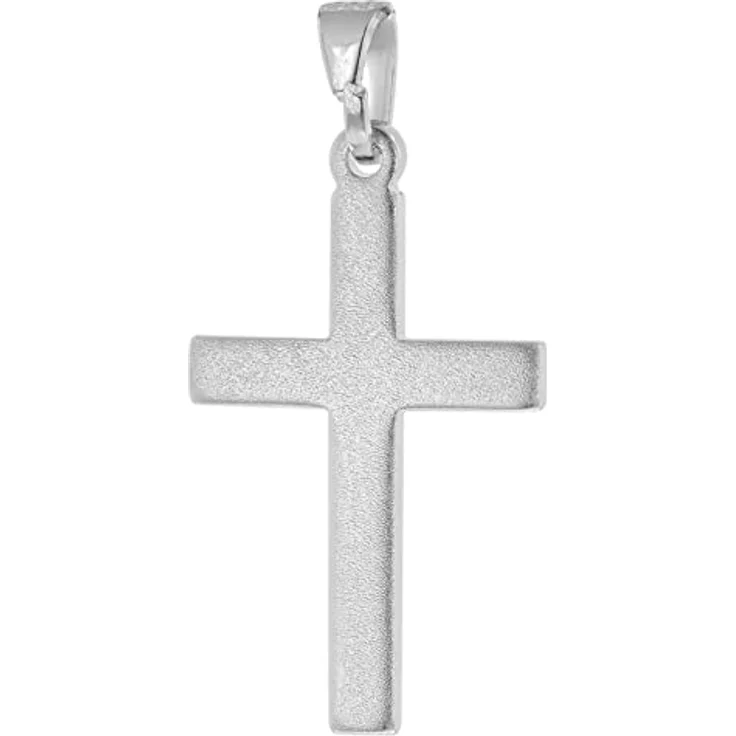 trendor Kreuz-Anhänger aus 925 Silber mit Venezianer-Halskette, 21x14x1,5 mm, Geschenk-Set für Damen und Herren – Bild 2