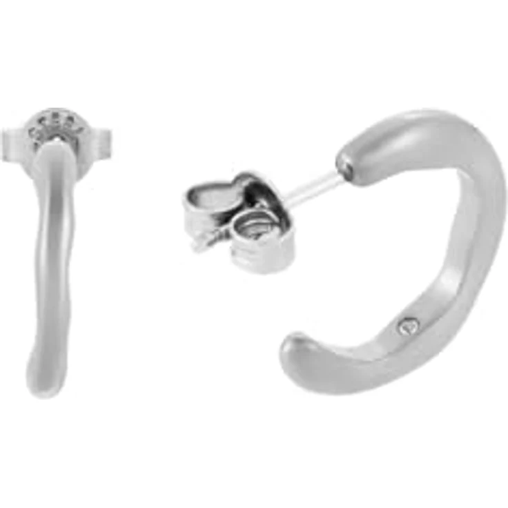 Skagen Damen-Ohrringe Stak, Edelstahl Push Back, Silberfarben, poliertes Finish, 1.54x1.5 cm – Bild 2